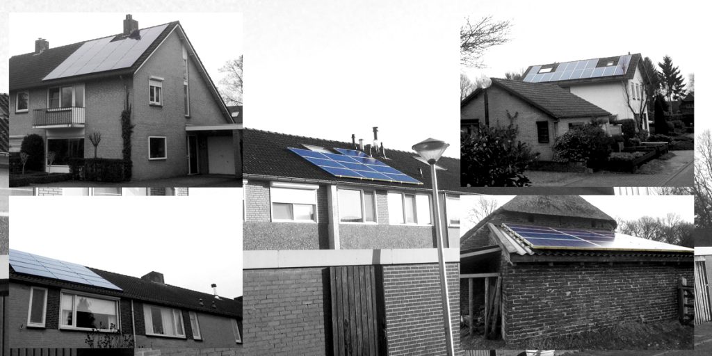 zonnepanelen op daken niet geïntegreerd